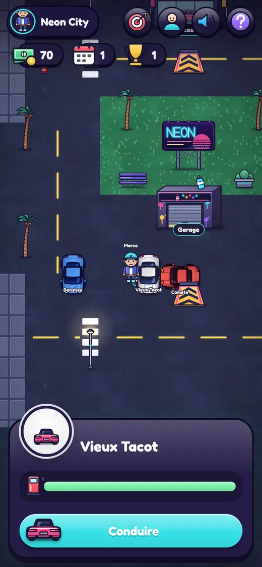 Taking a car in the city